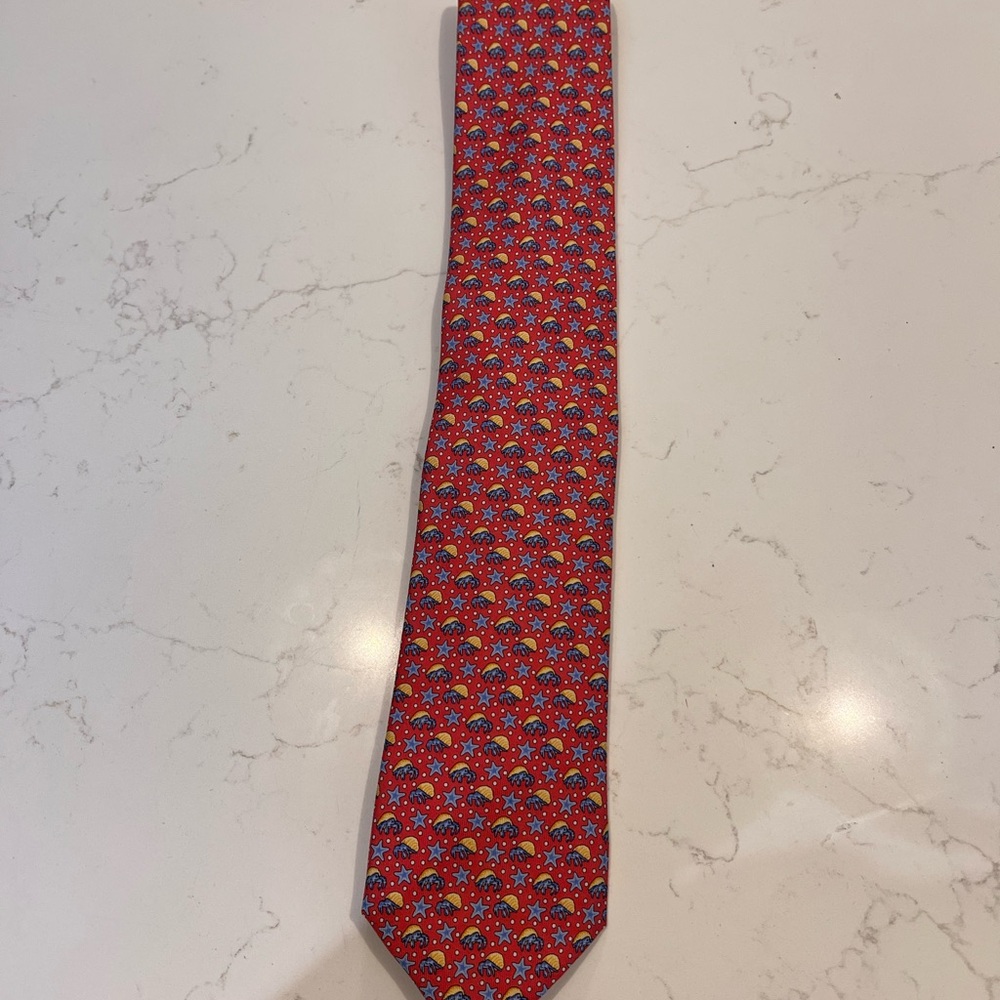 Vineyard Vines Red and Blue Silk Tie Classic Accessory